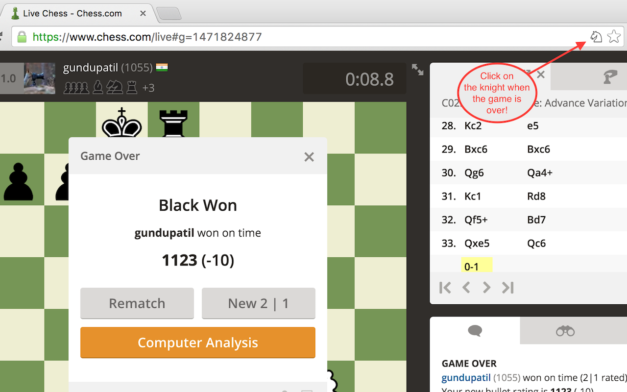 A basic Chrome extension - analyze your chess.com games on lichess.org -  ZeroSharp